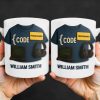 { CODE } Programmer, Laptop and Headphones - Personalized Custom Coffee Mug - OFW001_MG