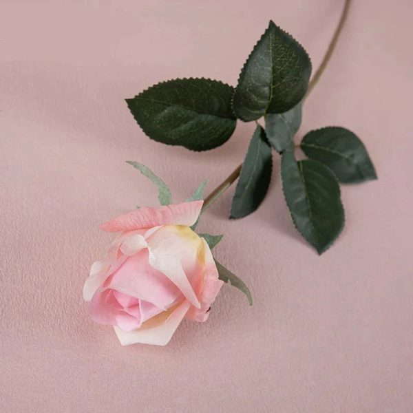 10-Piece Real Touch Moisturizing Rose Bud Artificial Flowers for Wedding and Home Decor