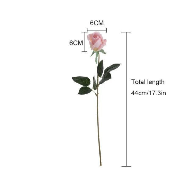 10-Piece Real Touch Moisturizing Rose Bud Artificial Flowers for Wedding and Home Decor
