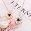100 Languages I Love You Necklace with Rotating Rose
