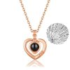 100 Languages Love Projection Heart Necklace