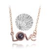 100 Languages Love Projection Heart Necklace