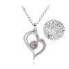 100 Languages Love Projection Heart Necklace