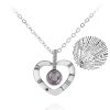 100 Languages Love Projection Heart Necklace