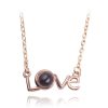 100 Languages Love Projection Heart Necklace
