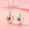 100 Languages Love Projection Heart Necklace
