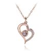 100 Languages Love Projection Heart Necklace