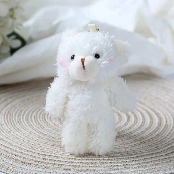 12cm Plush Teddy Bear Keychain Soft Stuffed Animal Pendant for Gifts