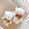 12cm Plush Teddy Bear Keychain Soft Stuffed Animal Pendant for Gifts