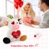 12in Cow Plush with Heart Soft Stuffed Toy Gift for Valentine