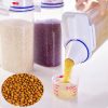 1.5kg/2kg Dog Cat Food Pail Plastic Storage Tank with Measuring Cup Container
