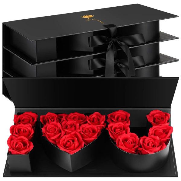 16Pcs Forever Roses in Heart Box – Valentine’s Gift for Her