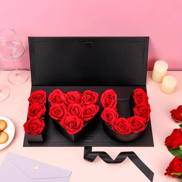 16Pcs Forever Roses in Heart Box – Valentine’s Gift for Her