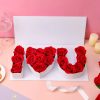 16Pcs Forever Roses in Heart Box – Valentine’s Gift for Her