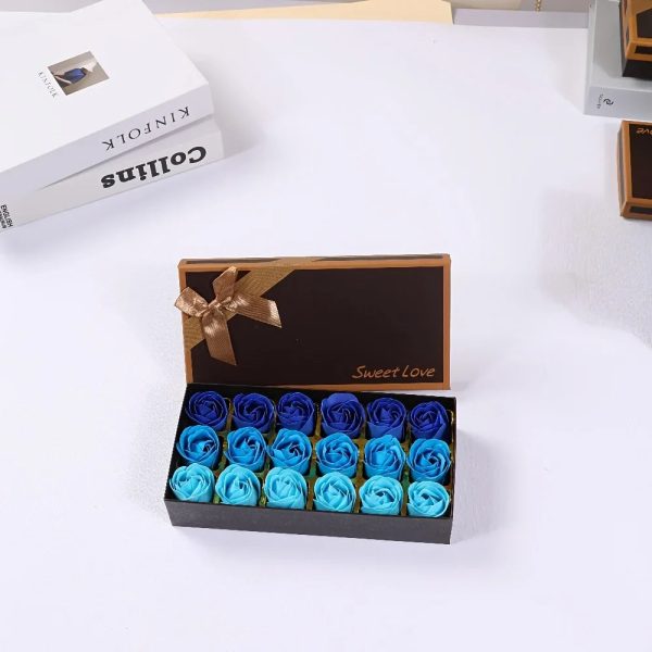 18-Piece Rose Soap Flower Gift Set with Butterfly Theme for Romantic and Special Occasions