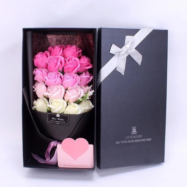 18 Soap Rose Bouquet Gift Box for Valentine and Birthday
