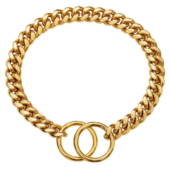 18K Gold Link Dog Collar