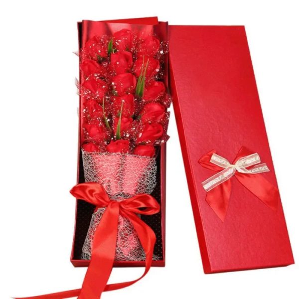 18PCS Soap Flower Bouquet Gift Box for Valentine’s Day