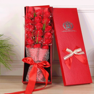 18PCS Soap Flower Bouquet with Gift Box for Her