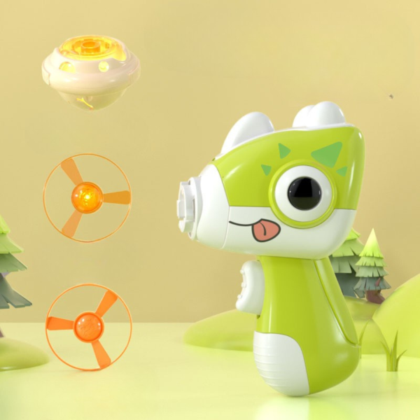 2 in 1 Dino Spinning Top and Frisbee Launcher Toy