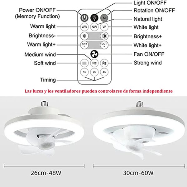 2 In 1 Swivel Fan Led Lamp