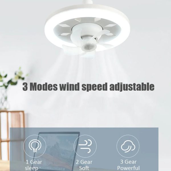 2 In 1 Swivel Fan Led Lamp