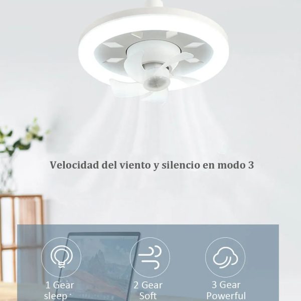 2 In 1 Swivel Fan Led Lamp