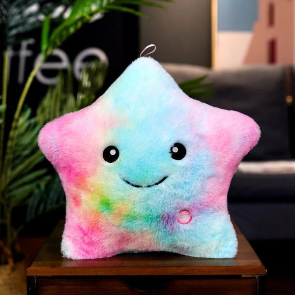 20CM Luminous Star Plush Toy Soft Glowing LED Cushion for Kids and Teens