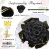 24-Piece Artificial Roses with Golden Butterflies – DIY Home and Wedding Decoration