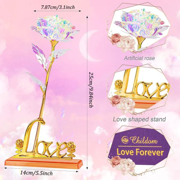 24K Gold Foil Rose Artificial Flower for Valentine’s Day and Special Occasions