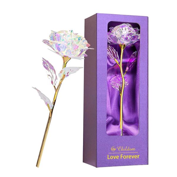 24K Gold Foil Rose Artificial Flower for Valentine’s Day and Special Occasions