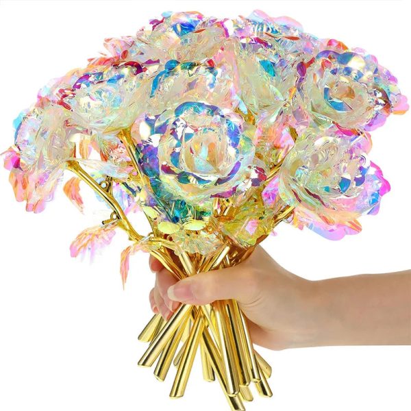 24K Gold Foil Rose Artificial Flower for Valentine’s Day and Special Occasions