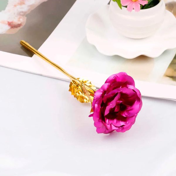 24K Gold Plated Rose Flower Luxury Gift for Lovers