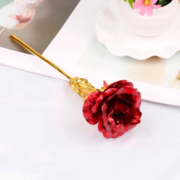 24K Gold Plated Rose Flower Luxury Gift for Lovers