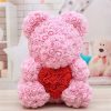 25-40cm Rose Teddy Bear – Handmade Flower Bear Gift for Valentine’s Day or Birthday