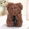 25 cm Rose Teddy Bear Artificial Foam Flower Gift