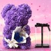 25cm Artificial Rose Bear with Gift Box