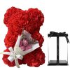 25cm Artificial Rose Bear with Gift Box