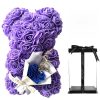 25cm Artificial Rose Bear with Gift Box