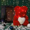 25cm Artificial Rose Teddy Bear with Decorative Light