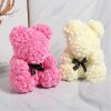 25cm Artificial Rose Teddy Bear with Decorative Light