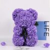 25cm Artificial Rose Teddy Bear with Decorative Light
