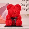 25cm Artificial Rose Teddy Bear with Decorative Light