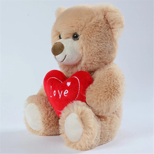 25cm Heart Bear Plush – Soft Stuffed Animal for Valentine’s Day and Birthday Gifts