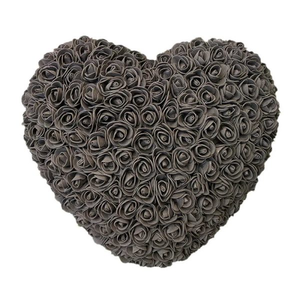 25cm Heart-Shaped Artificial Rose Bouquet for Valentine's Day, Wedding, and Home Decoration