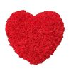 25cm Heart-Shaped Artificial Rose Bouquet for Valentine's Day, Wedding, and Home Decoration