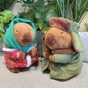 25cm Kapibara Plush Toy with Jacket Soft Stuffed Animal Doll for Gifts