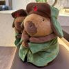 25cm Kapibara Plush Toy with Jacket Soft Stuffed Animal Doll for Gifts