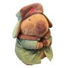 25cm Kapibara Plush Toy with Jacket Soft Stuffed Animal Doll for Gifts