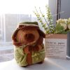 25cm Kapibara Plush Toy with Jacket Soft Stuffed Animal Doll for Gifts